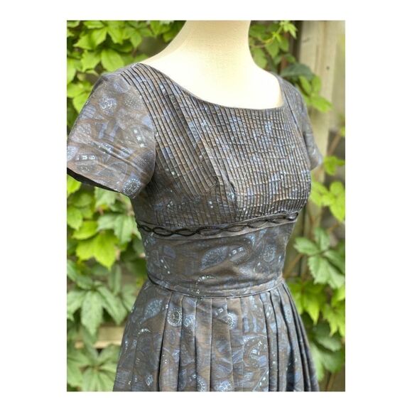Vintage 1950s Dress MCM Swing Fit & Flare Mad Men - Picture 3 of 16